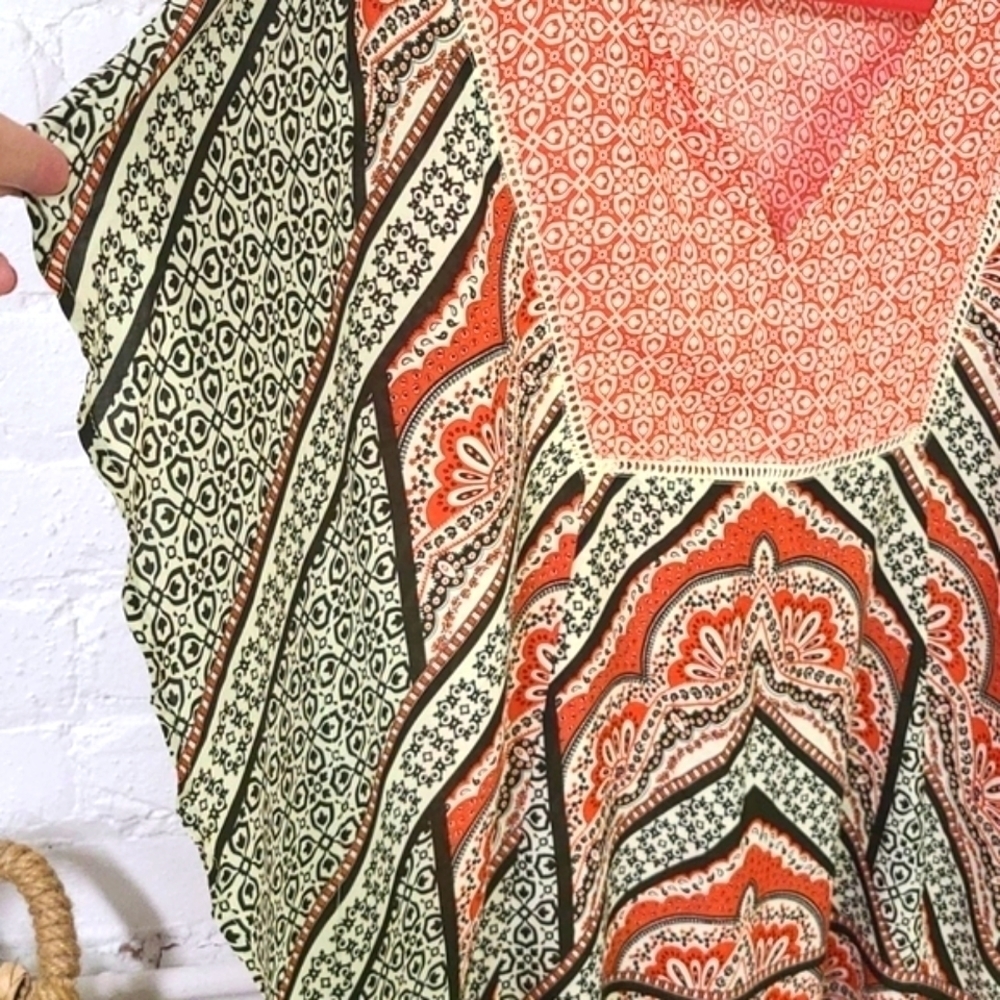 CUTE TUNIC/LOOSE TOP CATO XL Orange pattern - Picture 4 of 7